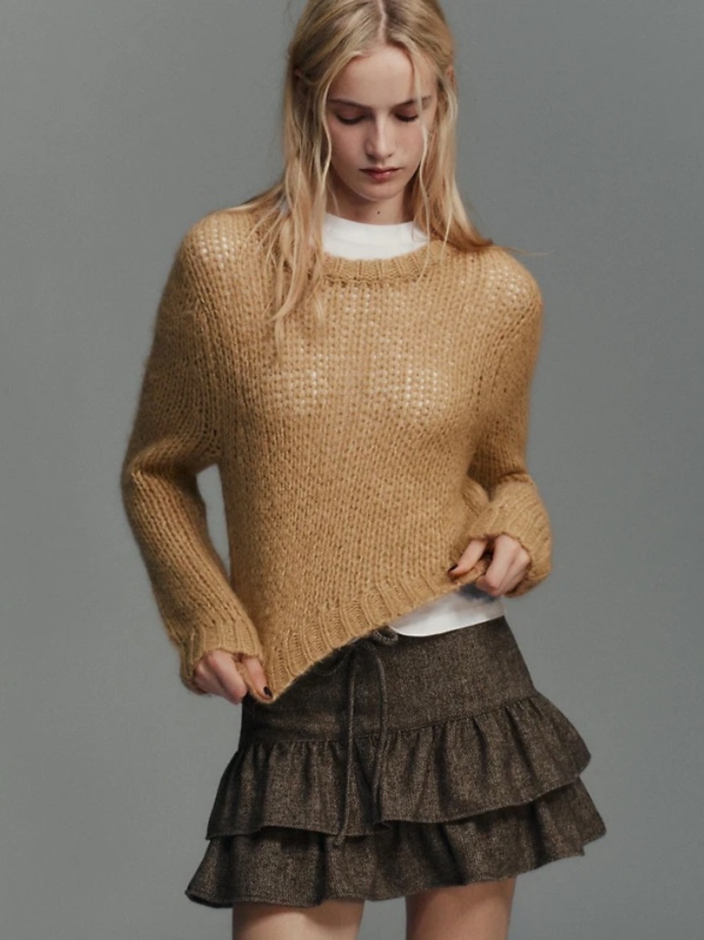 Zara NWT brushed effect knit jumper sweater 2893/163